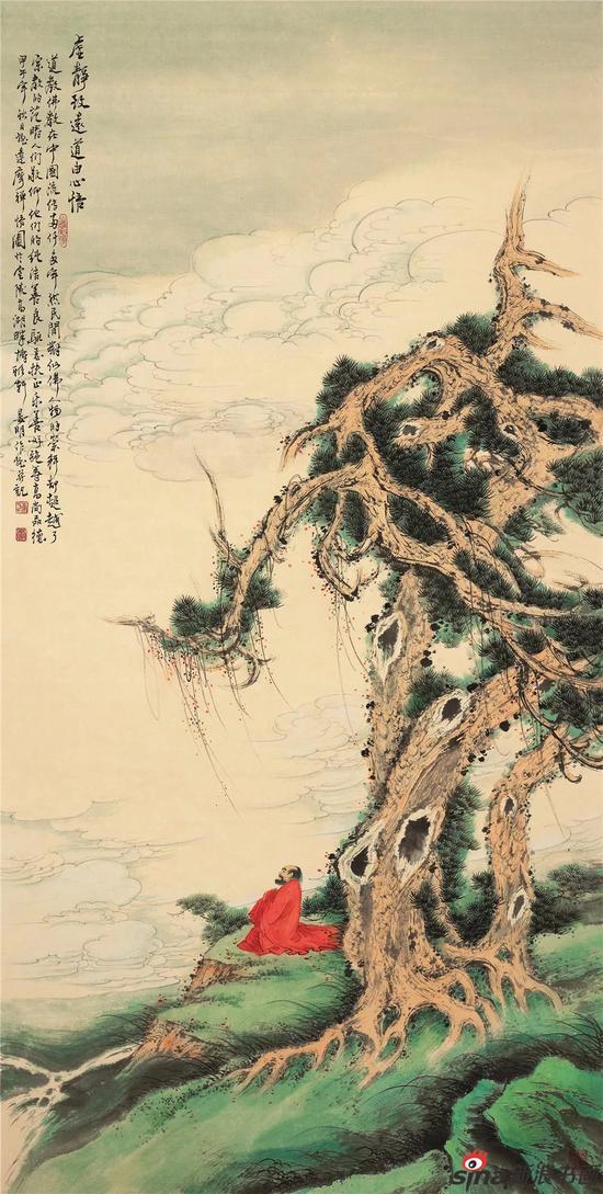 虚静致远 道由心悟 136x68cm