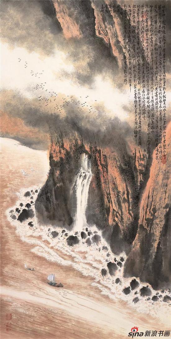 赤壁赋词意图 136x68cm