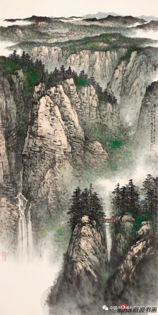 贵清山中多奇景(138×69厘米)