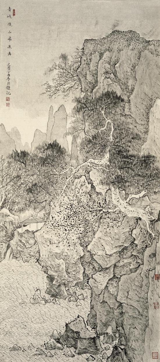 徐光聚《青城后山》 90cm×40cm