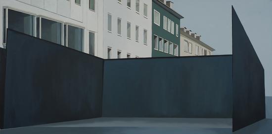 刘港顺, Liu Gangshun, 无题(塞拉), Untitled(Richard Serra), 布面油画, oil on canvas, 100x200cm, 2014