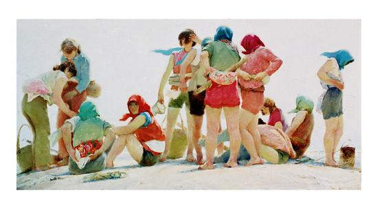 1984 大海潮90x180cm 第六届全国美展