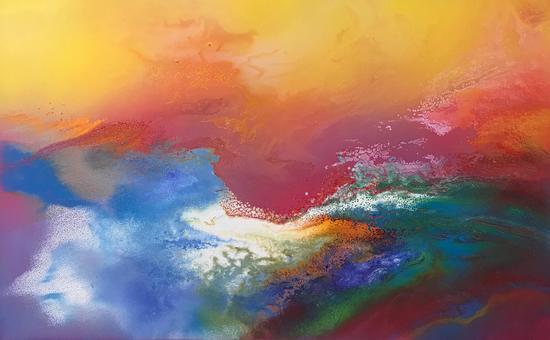 于大伟 亘古复活系列地域广袤,160X100cm ,布面综合材料 2017年