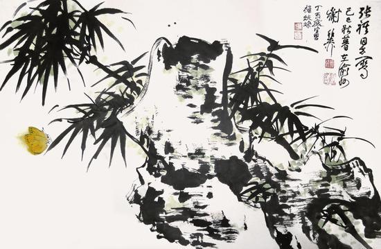 谢稚柳《花鸟》 45cm× 68cm