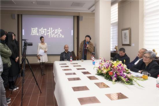 河北中国画研究会主席、河北美术家协会副主席、理论委员会主任、河北省政协常委汉风先生致辞