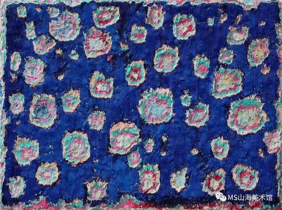 幻听-蓝 80x60cm 布面油画 2017年
