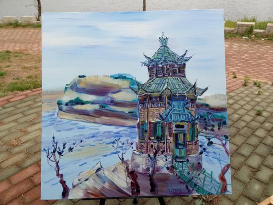 60X60cm 临江而眺