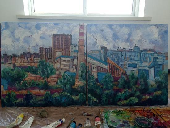 160X80cm 工业城市的表情