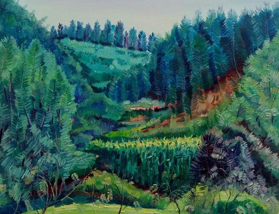 100X80cm 框子沟的夏天
