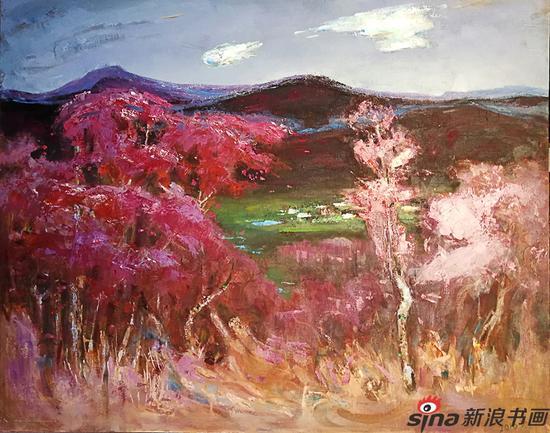 蒋晓林《在那遥远的小山村》油画