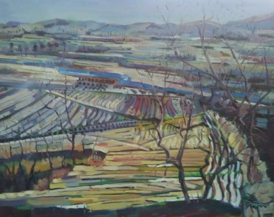80X100cm 辽河之春
