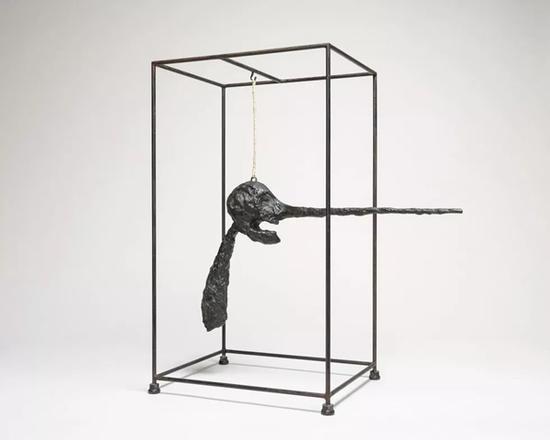 《鼻子》(Nose),Alberto Giacometti,1947年,青铜、电线、绳和钢