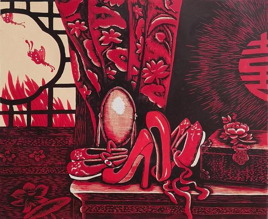 版画 新妆系列 5 此情无计可消除,才下眉头,却上心头。——(宋)李清照《一剪梅》