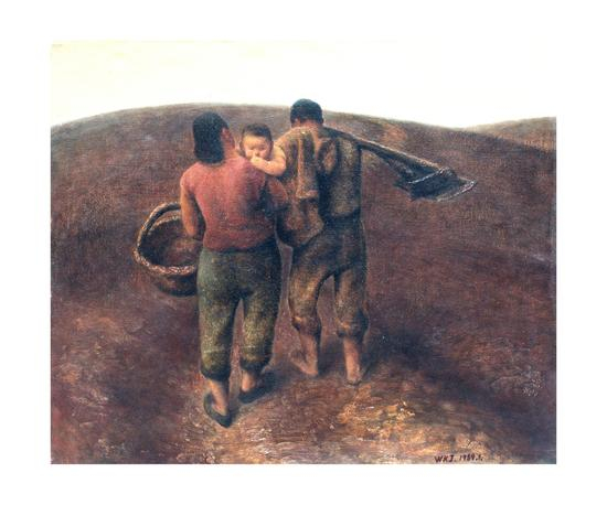 1988 黄昏二46x55 cm 1988年第七届全国美展