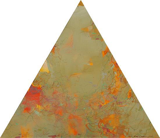 王远作品《万牲园》布上油画 等边三角形 边长90cm×90cm 王远 2007——2011(7)