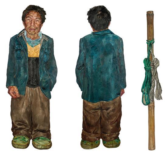 沈桦 2008年 黄桷坪棒棒系列——谭昌陆 布面 油画