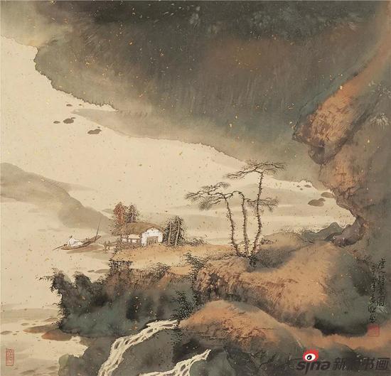 唐人诗意图 68x68cm