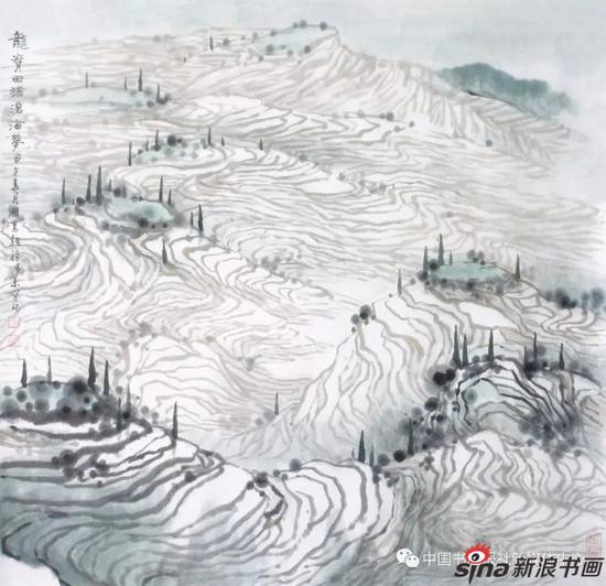 龙脊田犹沧海梦(68×68厘米)
