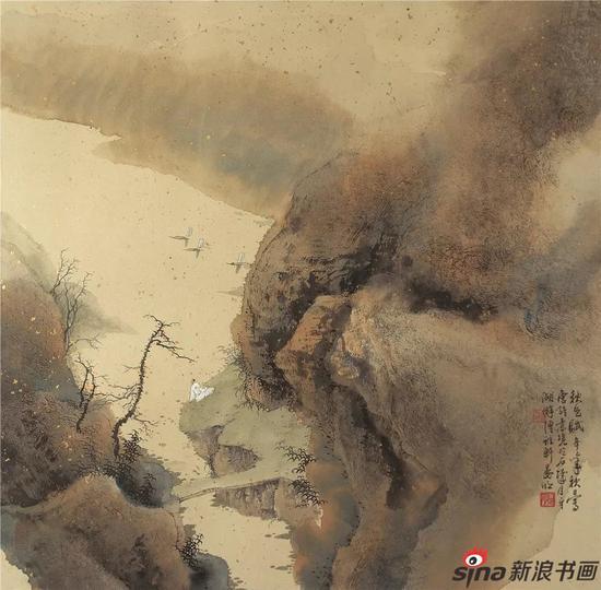 唐人诗意图 68x68cm-2