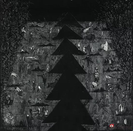 吴建棠《此时此刻》木刻 91.5×92cm 2014年