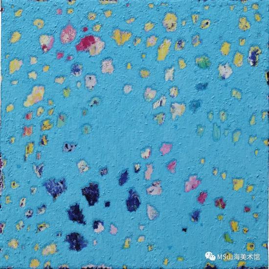 幻听-蓝 200x200cm 布面油画 2017年