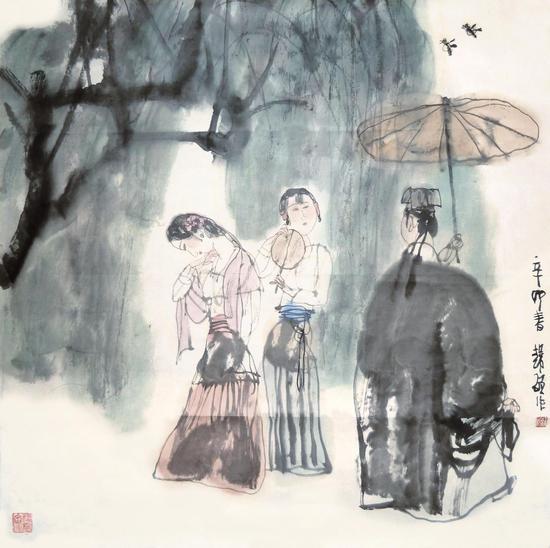 韩硕《人物》 68cm×68cm