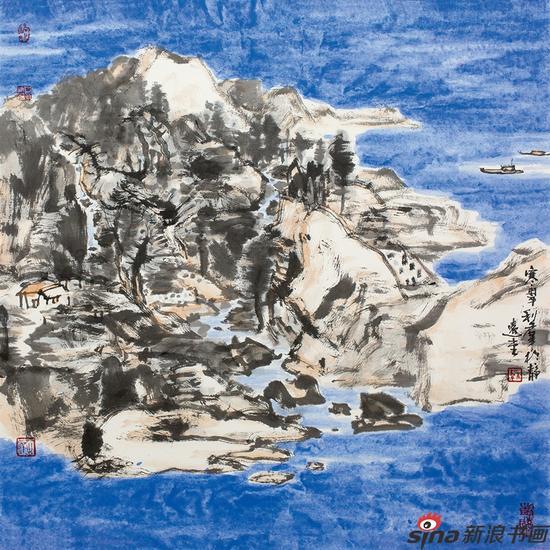 朱利群《寒翠》