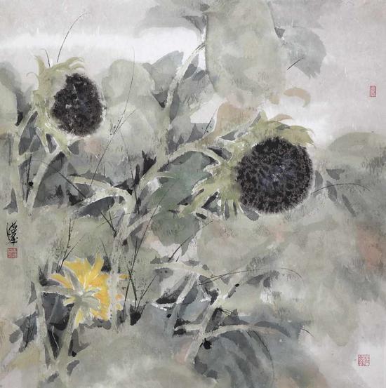 葵花 69×69cm