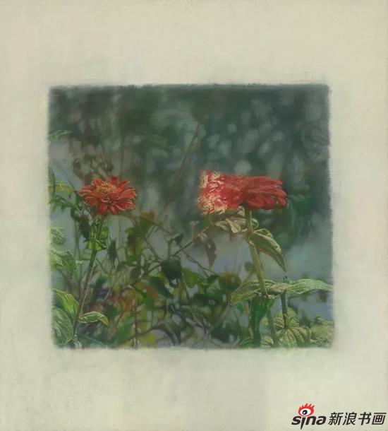 蓝剑 《绘香》 布面油画 36×40cm 2017