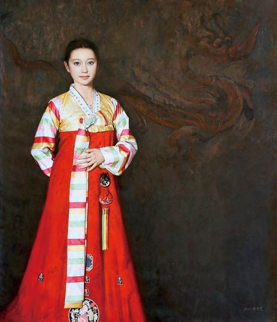 朴丹必 春分 尺寸: 140×120 cm 布面油画