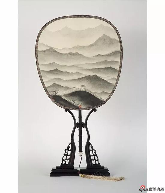 山外山 30X33cm,绢本,2017年