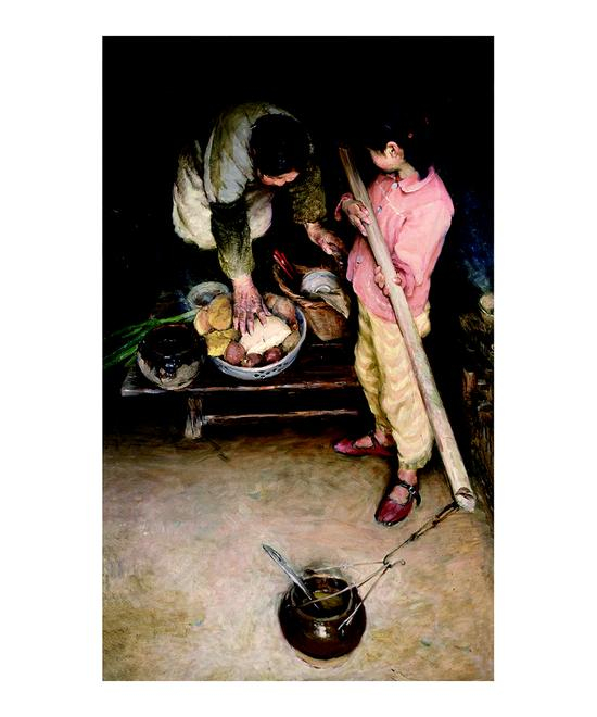 晌饭 160x80cm 1983年中国美术馆收藏