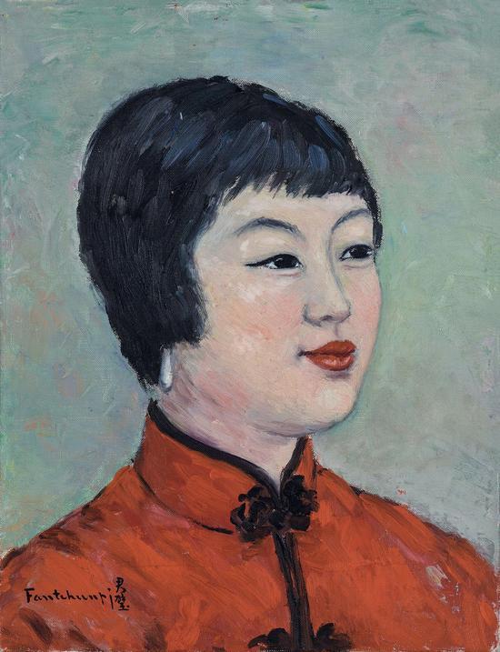 方君璧 1960年 女肖像 布面 油画