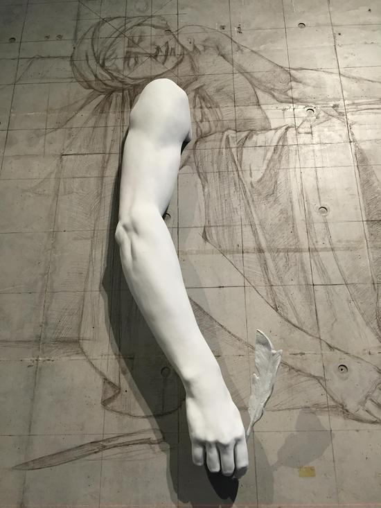 洛鹏《马拉之手》 600X600CM 综合材料 2014年