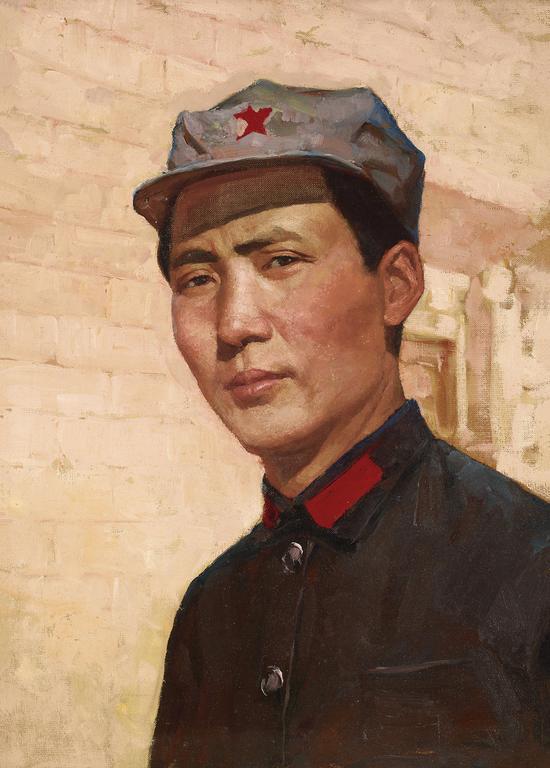 李宗津 1973年 青年毛泽东 布面 油画