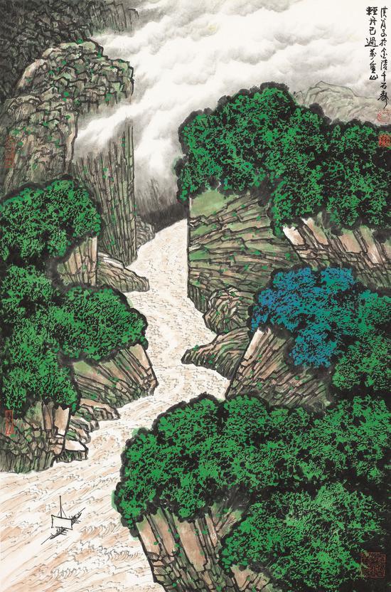 《轻舟已过万重山》 68cm×45cm