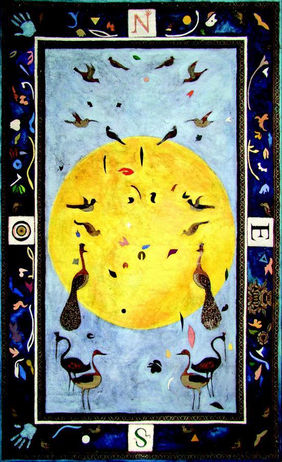 Tapis jardin, tapis peint, 200 x 300 cm, 2013