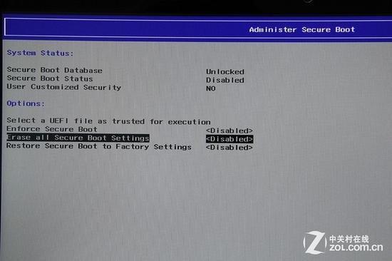 如果要安装新系统可能需要关闭Secure Boot功能
