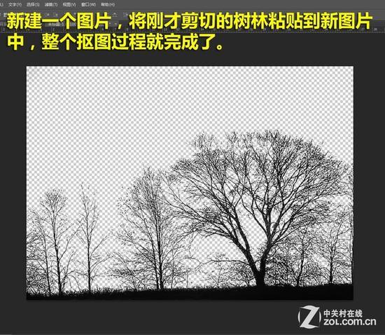新建一个图片,粘贴,然后结束抠图过程
