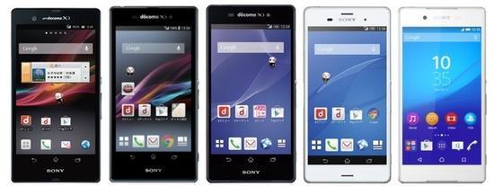 索尼Xperia Z、Z1、Z2、Z3、Z4(图片引自itmedia)