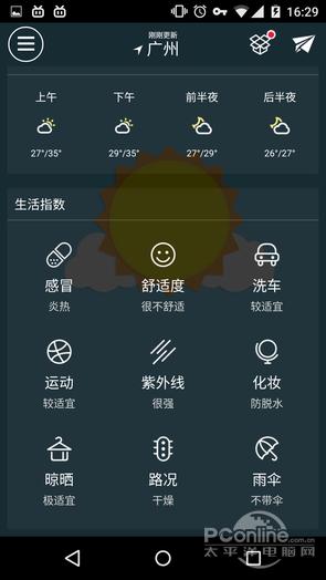 截图无法表现出知趣天气的动画效果,大家可以亲自试试,界面的确可圈可点