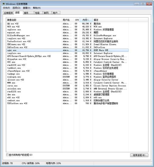 Nod32内存占用