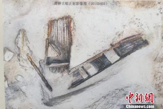 渭桥古船正射影像图。 资料图 摄