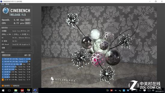 Cinebench R11.5 成绩