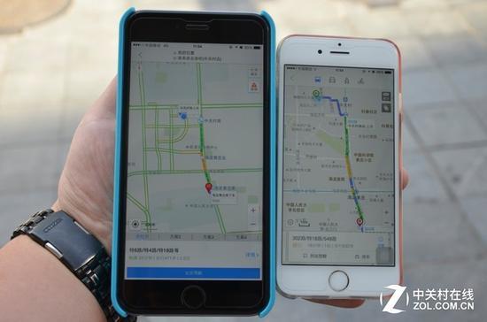 高德地图与百度地图公交线路搜索