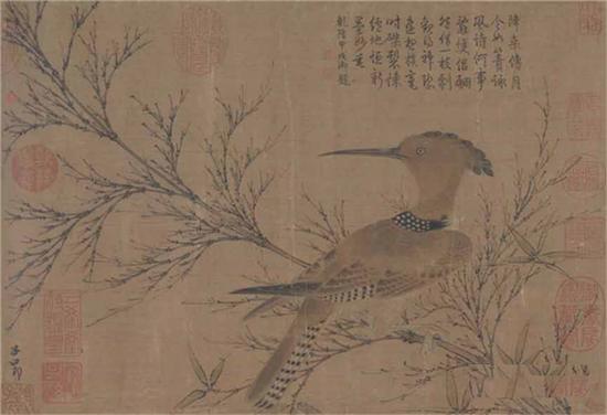 赵孟頫《幽篁戴胜图》故宫博物院藏