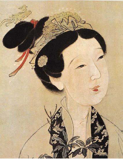 唐寅《嫦娥执桂图》(局部)
