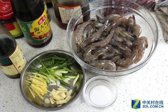 油爆大虾食材