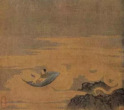 佚名《莲舟仙渡图》