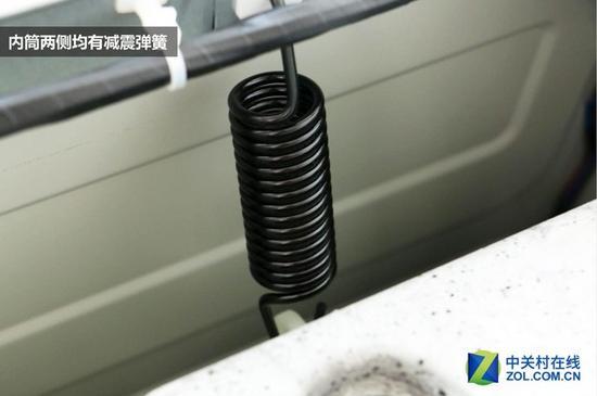内筒两侧均有减震弹簧